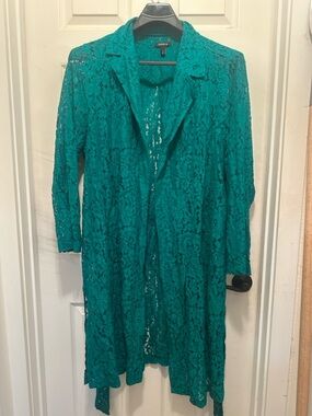 Torrid Emerald Lace Duster Cardigan